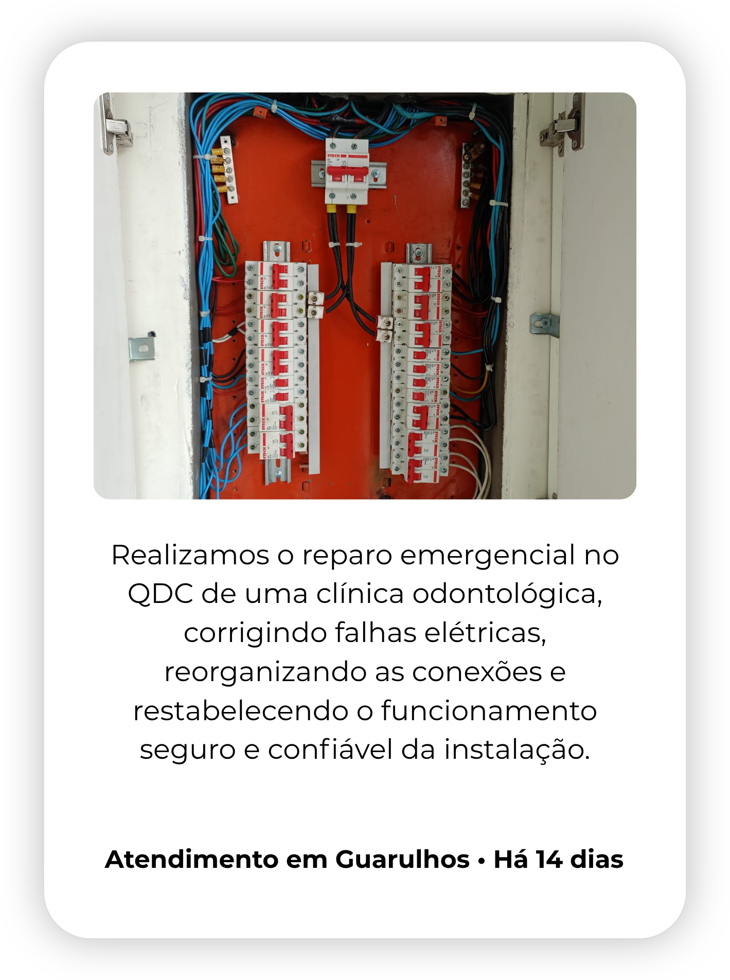 Realizamos a reforma elétrica completa da residência, substituindo a fiação antiga, reorganizando o quadro elétrico e adequando os circuitos, proporcionando mais segurança, organização e eficiênci (14)