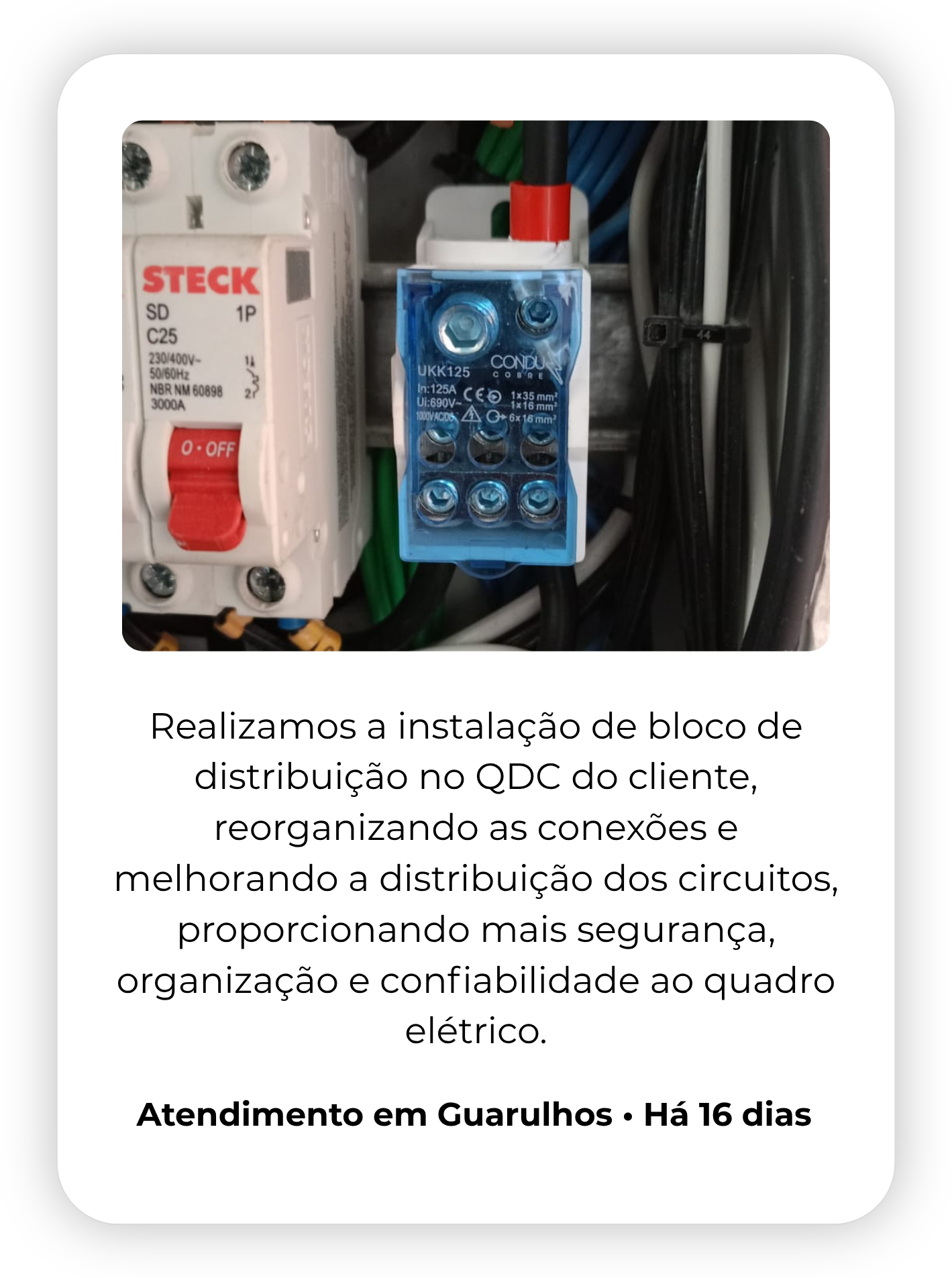 Realizamos a reforma elétrica completa da residência, substituindo a fiação antiga, reorganizando o quadro elétrico e adequando os circuitos, proporcionando mais segurança, organização e eficiênci (17)